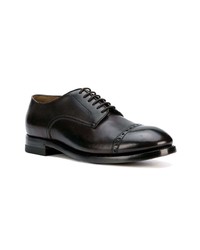 Chaussures derby en cuir noires Silvano Sassetti