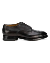 Chaussures derby en cuir noires Silvano Sassetti