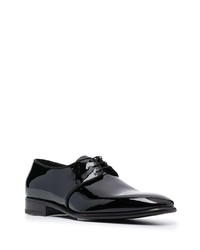 Chaussures derby en cuir noires Santoni