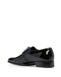 Chaussures derby en cuir noires Santoni