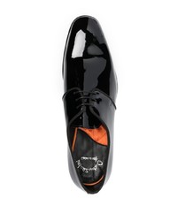 Chaussures derby en cuir noires Santoni