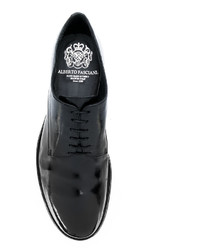 Chaussures derby en cuir noires Alberto Fasciani