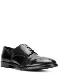 Chaussures derby en cuir noires Alberto Fasciani