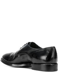 Chaussures derby en cuir noires Alberto Fasciani