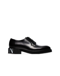 Chaussures derby en cuir noires Valentino