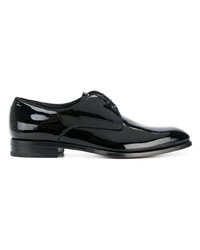 Chaussures derby en cuir noires Salvatore Ferragamo