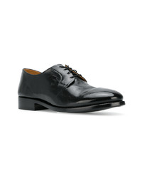 Chaussures derby en cuir noires Alberto Fasciani