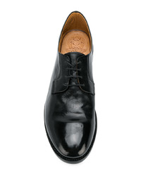 Chaussures derby en cuir noires Alberto Fasciani