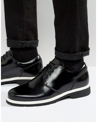 Chaussures derby en cuir noires Zign Shoes