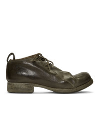 Chaussures derby en cuir olive Boris Bidjan Saberi