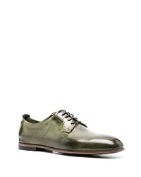 Chaussures derby en cuir olive Silvano Sassetti