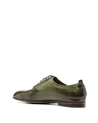 Chaussures derby en cuir olive Silvano Sassetti