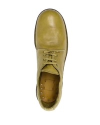 Chaussures derby en cuir olive Guidi