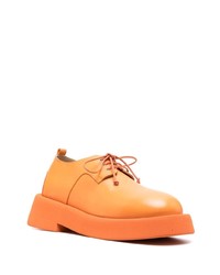 Chaussures derby en cuir orange Marsèll