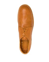 Chaussures derby en cuir orange Guidi