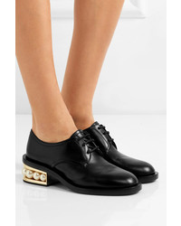 Chaussures derby en cuir ornées noires Nicholas Kirkwood