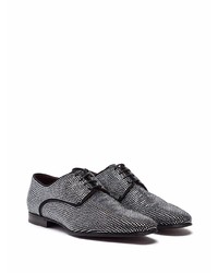 Chaussures derby en cuir ornées noires Dolce & Gabbana