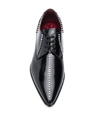 Chaussures derby en cuir ornées noires Dolce & Gabbana