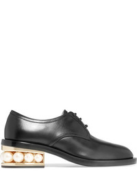 Chaussures derby en cuir ornées noires Nicholas Kirkwood