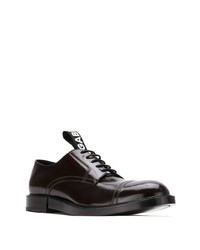 Chaussures derby en cuir pourpre foncé Dolce & Gabbana
