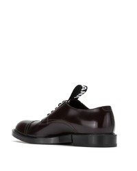 Chaussures derby en cuir pourpre foncé Dolce & Gabbana