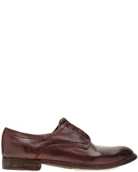 Chaussures derby en cuir pourpre foncé Officine Creative