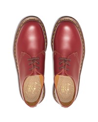 Chaussures derby en cuir rouges Dr. Martens