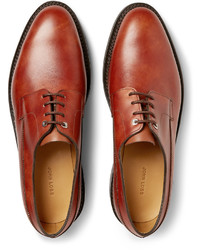 Chaussures derby en cuir rouges John Lobb