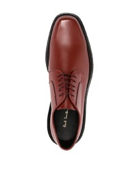 Chaussures derby en cuir rouges Paul Smith