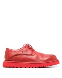 Chaussures derby en cuir rouges Marsèll