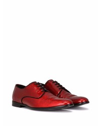 Chaussures derby en cuir rouges Dolce & Gabbana