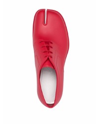 Chaussures derby en cuir rouges Maison Margiela