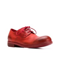 Chaussures derby en cuir rouges Marsèll
