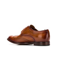 Chaussures derby en cuir tabac Officine Creative