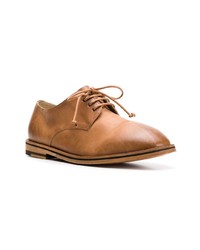 Chaussures derby en cuir tabac Marsèll