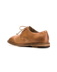 Chaussures derby en cuir tabac Marsèll