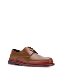 Chaussures derby en cuir tabac Bottega Veneta