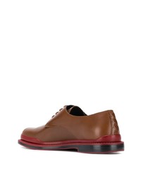 Chaussures derby en cuir tabac Bottega Veneta