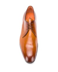 Chaussures derby en cuir tabac Santoni