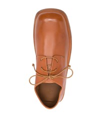 Chaussures derby en cuir tabac Marsèll