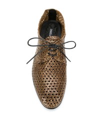 Chaussures derby en cuir tressées marron Dolce & Gabbana