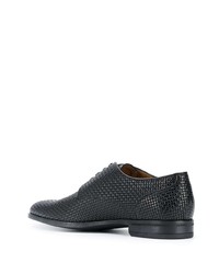 Chaussures derby en cuir tressées noires BOSS