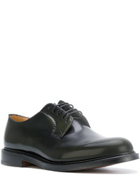 Chaussures derby en cuir vert foncé Church's