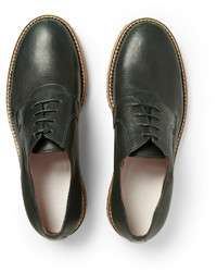 Chaussures derby en cuir vert foncé Maison Martin Margiela