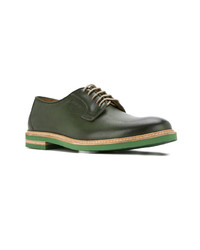 Chaussures derby en cuir vert foncé Cerruti 1881