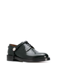 Chaussures derby en cuir vert foncé Lanvin