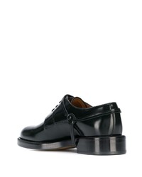 Chaussures derby en cuir vert foncé Lanvin