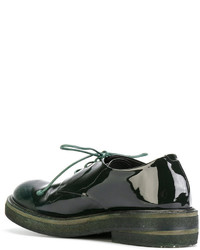 Chaussures derby en cuir vert foncé Marsèll