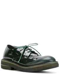 Chaussures derby en cuir vert foncé Marsèll