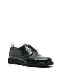 Chaussures derby en cuir vert foncé Thom Browne